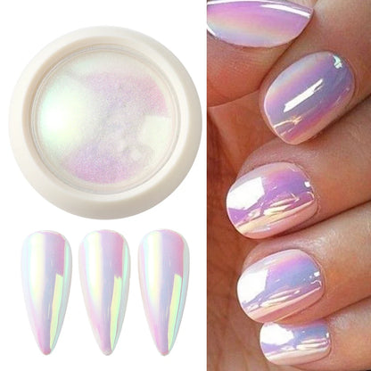 Unicorn Chrome Nail Powder Neon Aurora Mirror Iridescence Nail Pigment Mermaid Pearl Effect Glitter Makeup Nail Art Decorations