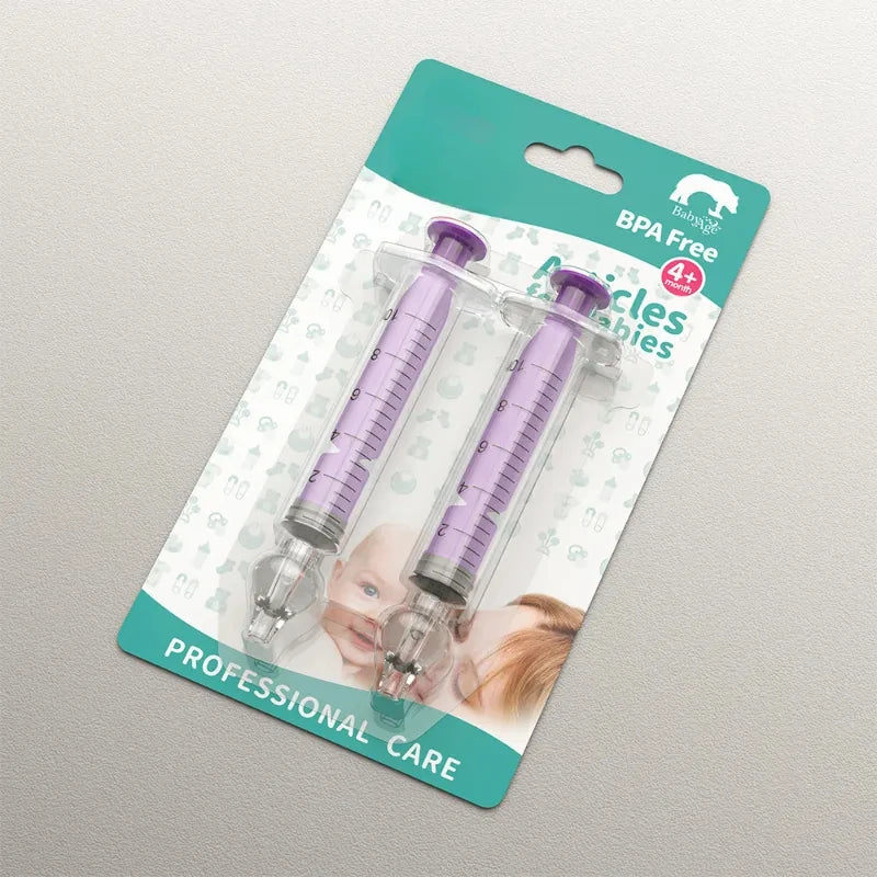 10ml Baby Nose Cleaner with Silicone Nasal Suction Tips Syringe Nasal Irrigator Portable Needle Tube Nasal Washer for Infants