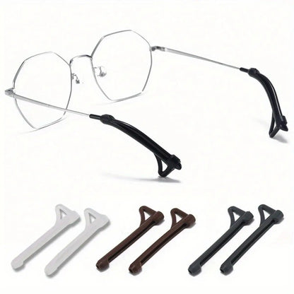 10pcs Glasses Anti-slip Silicone Sleeve Eye Frame Leg Drag Fixed Ear Hook Bracket Anti-drop Artifact Glasses Accessories
