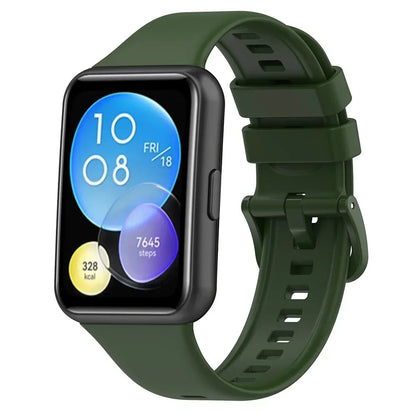 Silicone Strap For Huawei Watch Fit 2 Watch Band Bracelet Replacement Accessories + Transparent TPU Protective Case