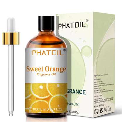 PHATOIL 100ml Fruity Fragrance Oil for Diffuser Candles Making -Coconut & Vanilla Strawberry Lemon Peach Aroma Essential Oils