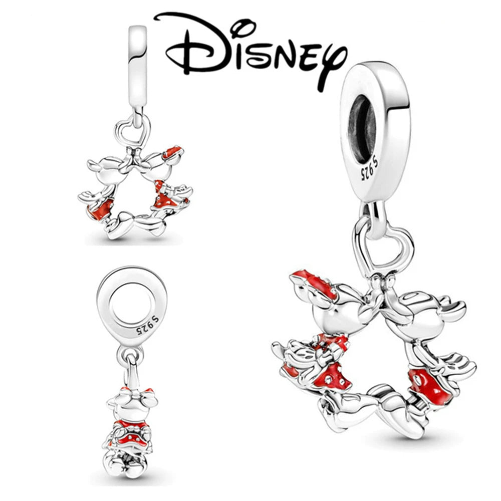 Hot Sell MINISO Disney 925 Sterling Silver Animals Mobilization Charms Beads Hot Original Bracelet DIY Jewelry Women Pendant