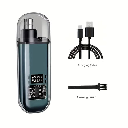 USB Rechargeable Nose and Ear Hair Trimmer for Men Electric Clipper Quick Charging Low Noise Washable Pocket Eyebrow Trimmer ﻿