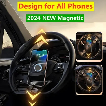Magnetic Car Phone Holder Mount Without Gravity Mobile Cell GPS Magnet Suction Support In Car Bracket for iPhone Samsung Stand