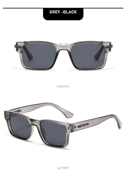 Light Luxury Square Sunglasses Minimalist Design Elegant Unisex Uv400 Protection Sun Glasses 9017