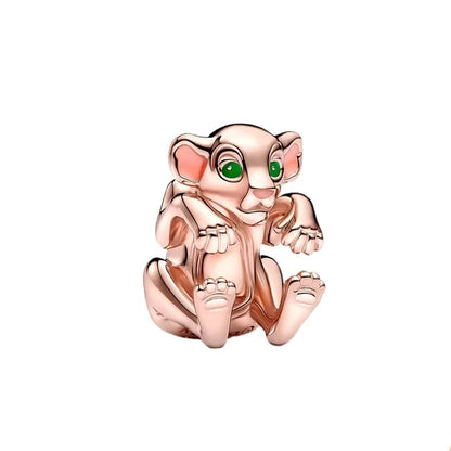 Hot Sell MINISO Disney 925 Sterling Silver Animals Mobilization Charms Beads Hot Original Bracelet DIY Jewelry Women Pendant