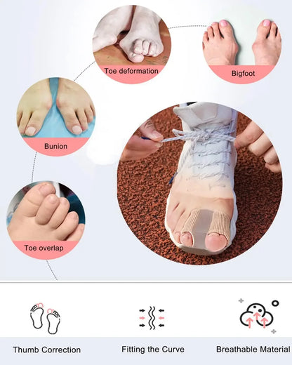 1/2Pc Two Toe Separator Hallux Valgus Bunion Corrector Orthotics Feet Bone Adjuster Thumb Straightener Pedicure Foot Care Tools