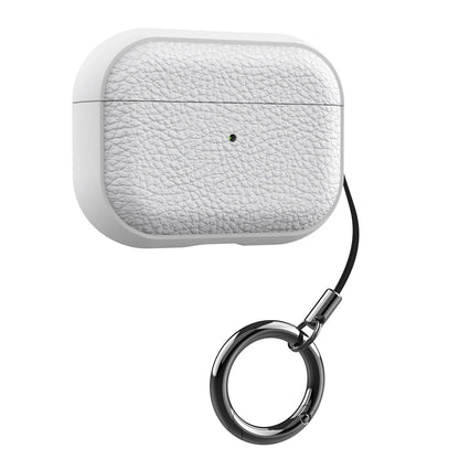 For Airpods Pro3 Case Luxury Lychee Leather Business Earphone Case with Hook Strap Headphone Cover For Apple AirPods 4 3 2 1 Pro