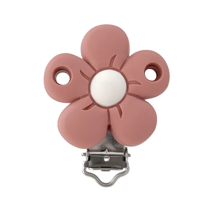 1/3/10pcs Silicone Flower Pacifier Clips Food Grade Teethers For Baby DIY Baby Soother Nursing Pacifier Chain Accessories