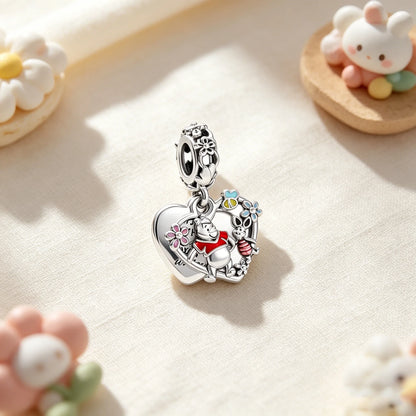 Hot Disney Winnie the Pooh Piglet Tigger Charm Pendant Original Bracelet Necklace Beads For Diy Jewelry Women Gift