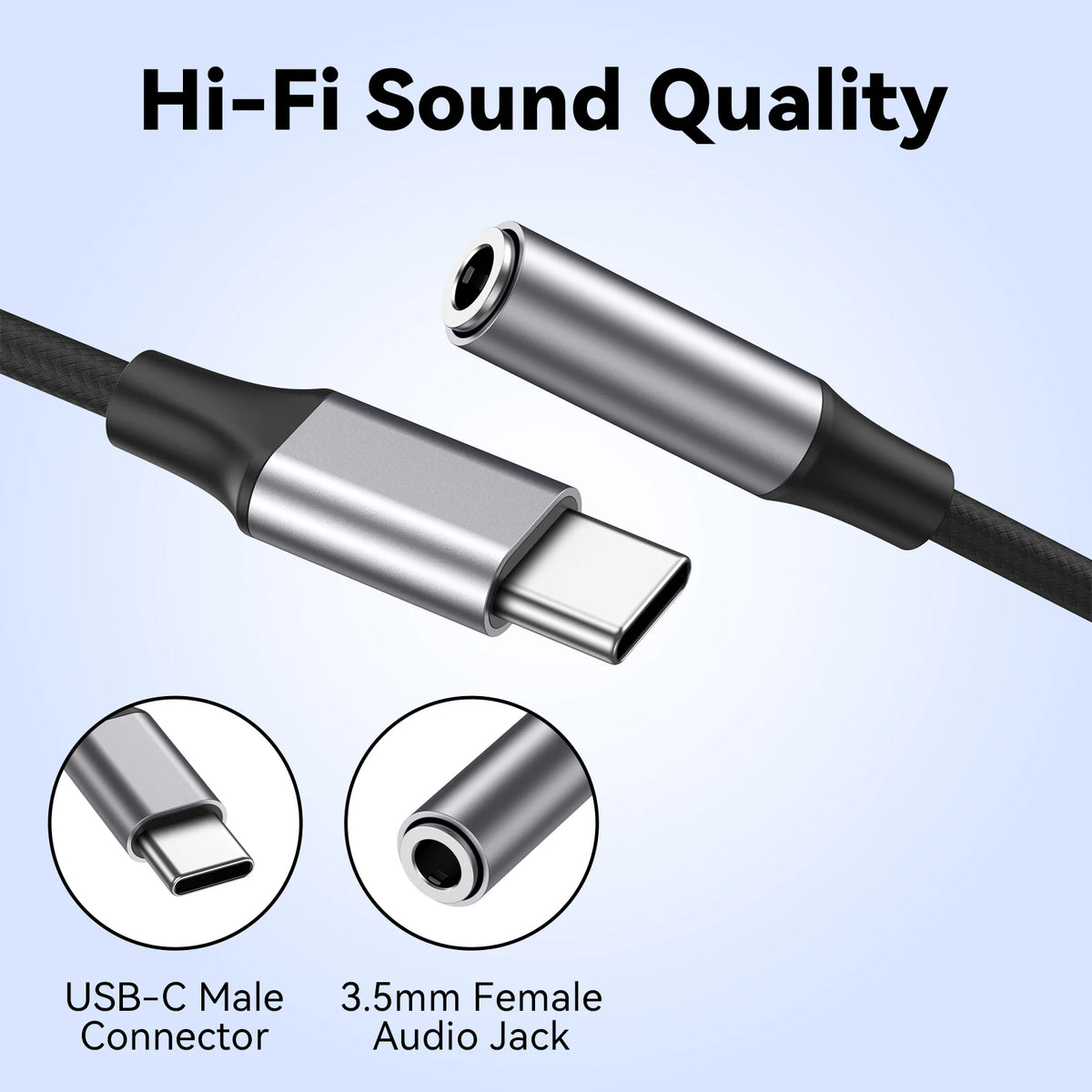 Type C to 3.5mm Jack Earphone Adapter USB-C 3 5mm Audio Cable Converter For IPhone 15 15 Pro MAX Samsung Galaxy Huawei Xiaomi