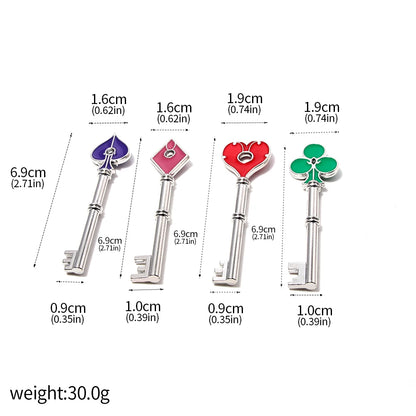 Residents Evils Remake RPD Keys Set Raccoon Police Department Square Plum Heart logo Keychain Cosplay Costume Accessories Gift