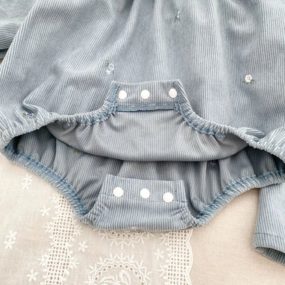 2025 New Toddler Baby Girls Romper Spring Children Clothes Ruffled Long Sleeved Cotton Baby Clothing Flower Baby Girls Jumpsuit