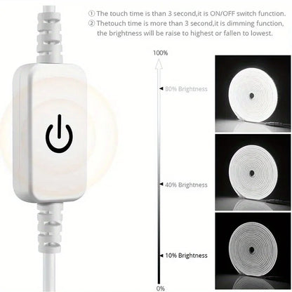 LED Strip Neon Light USB DC 5V Dimmable Touch Sensor Switch Flexible Silicone Neon Sign Tape Waterproof For Outdoor Room Decor