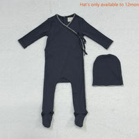 gray rompers
