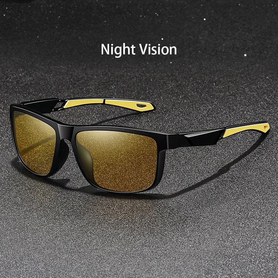 Fashion Vintage Square Frame Unisex Night Vision Glasses Reduce Visual Fatigue Lenses Anti-Glare Anti reflective UV400 Eyewear