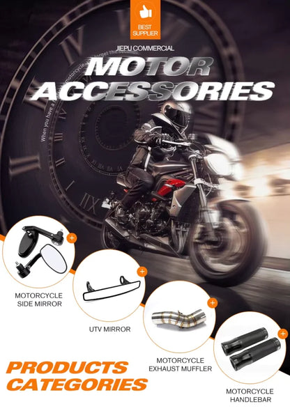 Universal Bike Handlebar Mirrors Motorcycle Rear View Mirror HD Wide Angle & 360° Rotating Back Sight Rearview Motorcycle Mirror