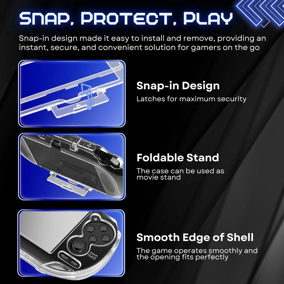 Clear Crystal Hard Shell Case for PS Vita 1000 Handheld Transparent Protective Full Cover for Sony PSV 1000 Gaming Accessories