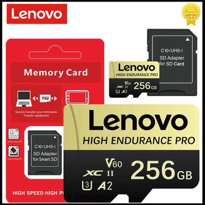 Lenovo SD Card Memory Card 1TB High Speed TF Flash Card 4K Full HD Video Micro SD Card 128GB 256GB 512GB For Xiaomi Camera PC