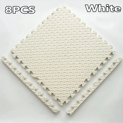 1-16PCS 30*30cm  Sports Gym Protection EVA Leaf Grain Floor Mats Yoga Fitness Non-Slip Splicing Rugs Thicken Shock Room Workout