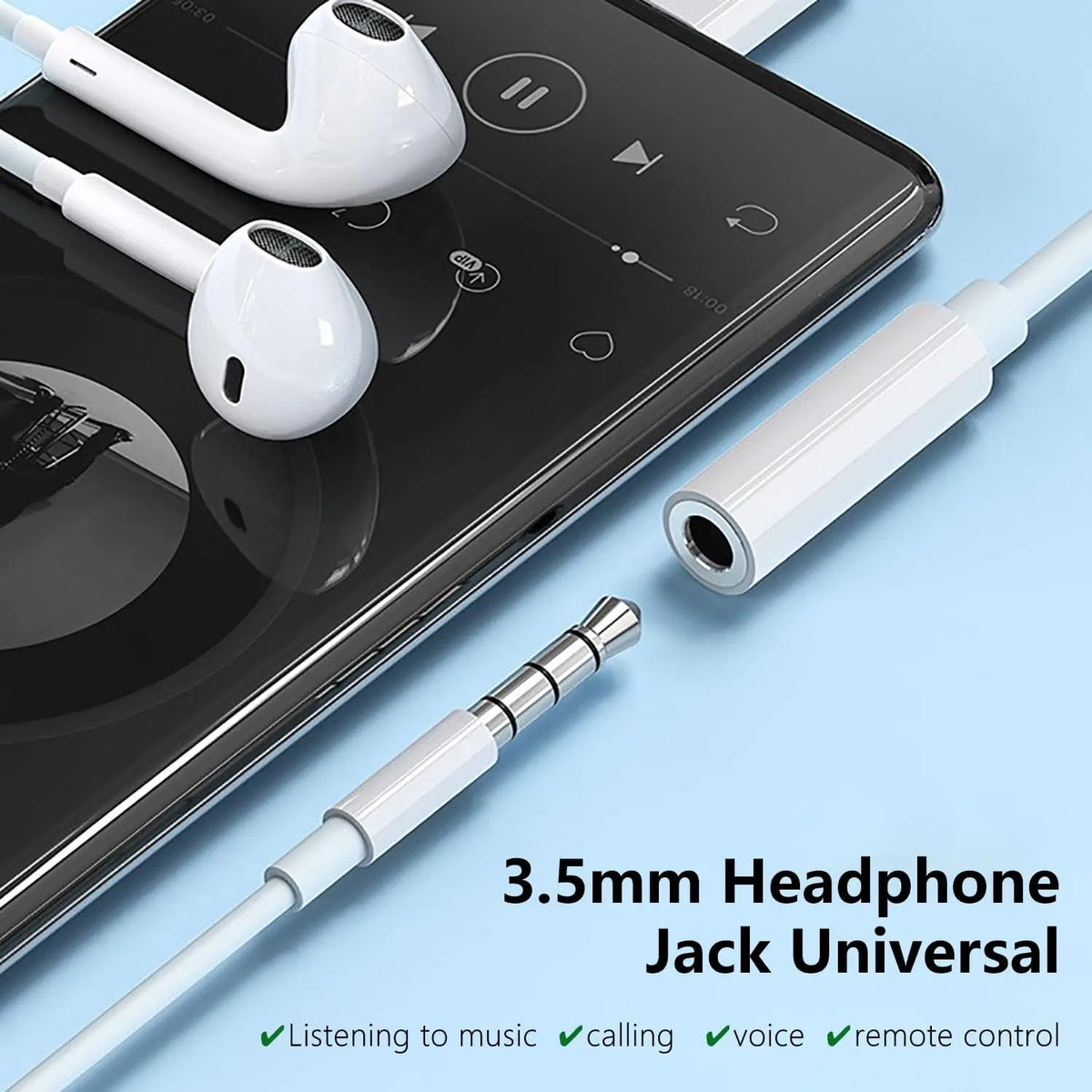 Usbc to 3.5mm Jack Audio Adapter,The Headphone Adapter to USB C Compatible with iPhone 17/16/15 Series,Samsung Galaxy S25,S24