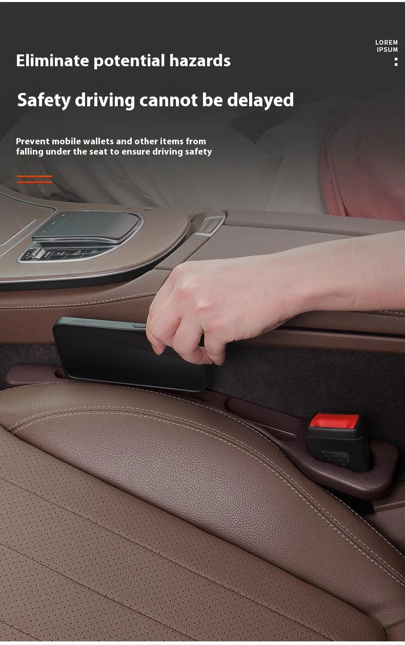 2pcs Creative and Practical Automotive Interior Products: Car Seat Gap Plug, Anti-leak Strip, Multi-functional Storage Box
