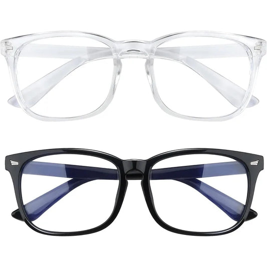 New Trending Blue Light Blocking Men's Glasses Gaming PC Matte Black Anti Ray Eyeglasses Women Transparent Fashion Eyewear