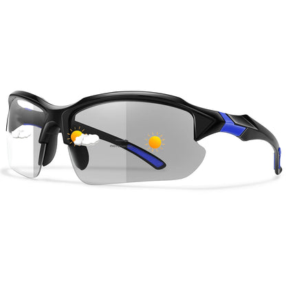 Photochromic Cycling Sunglasses Men Outdoor Sports Tactical Camouflage Goggles Vintage Driving Riding Fishing Windproof