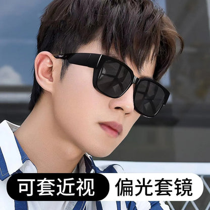 New Fashion Polarized Sunglasses Cover Over Myopia Prescription Glasses Portable Men Women Vintage Fishing Driving Eyewear