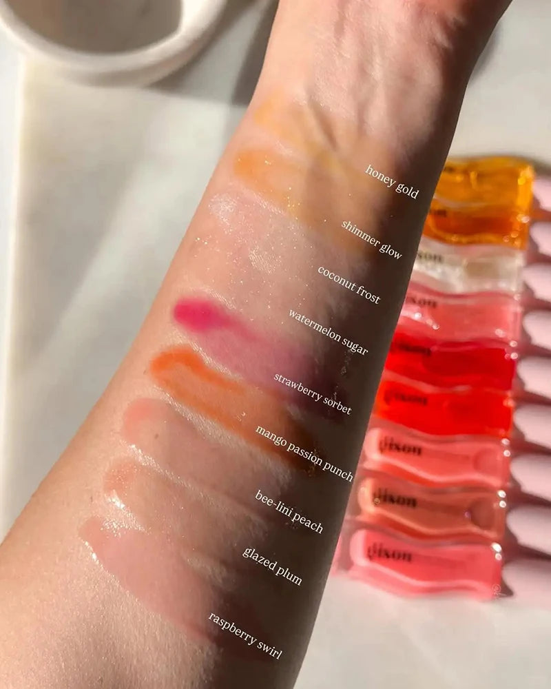 Gisou New Colors Full Range Of Long-lasting Moisturizing Raspberry Swirl Lip Oils Lip Gloss Care Lip Plumping Exfoliating Gloss