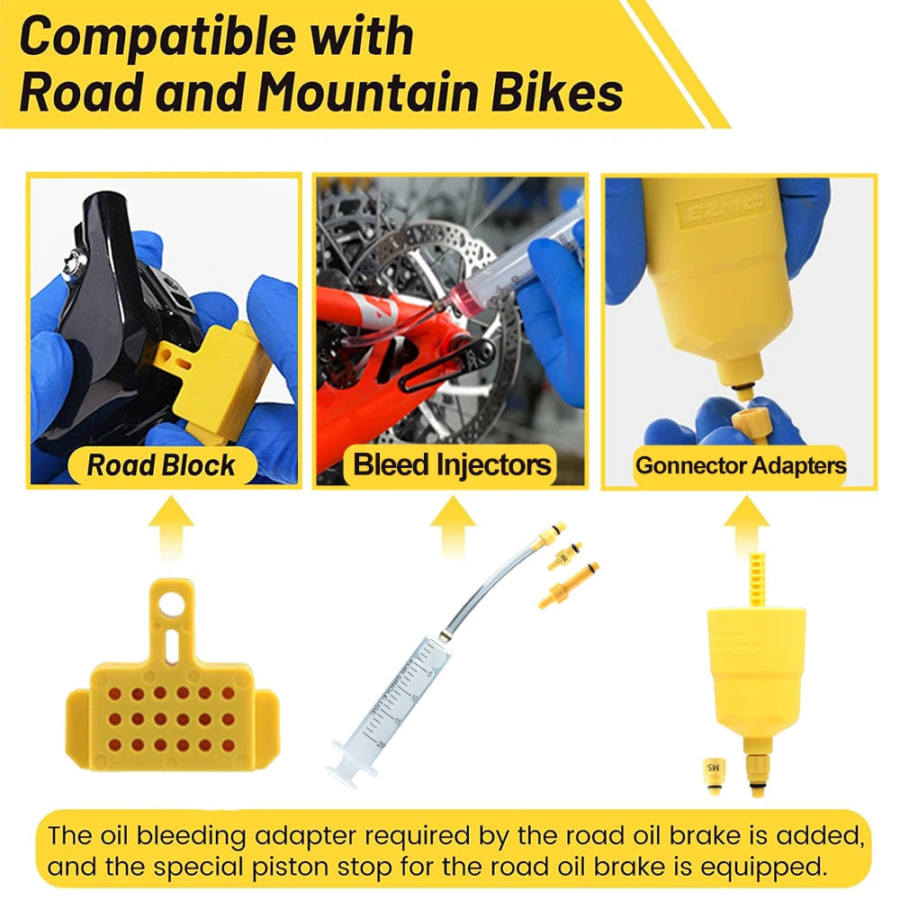 60～120ML Bicycle Brake Oil Bleed Kit Tools For SHIMANO,TEKTRO,Avid,Series MTB Road Bike Brake Repair Tool