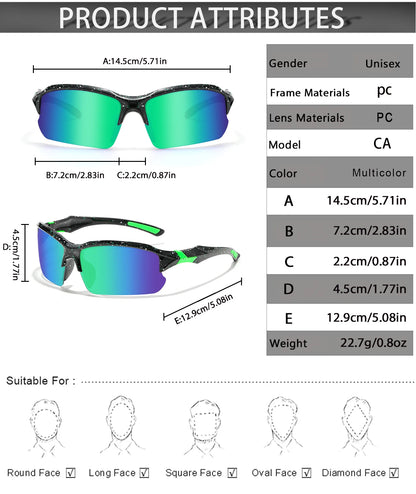 Polarized Sports Cycling Fishing Running Sunglasses Rayed Sun ciclismo Goggles Outdoor Polarized Sunglasses Men Women Eyewear
