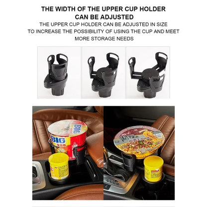 2026 Car Cup Holder Multifunction Adjustable Dual Cup Holder Expander Adapter Car Cup Mount Mobile Phone Holder