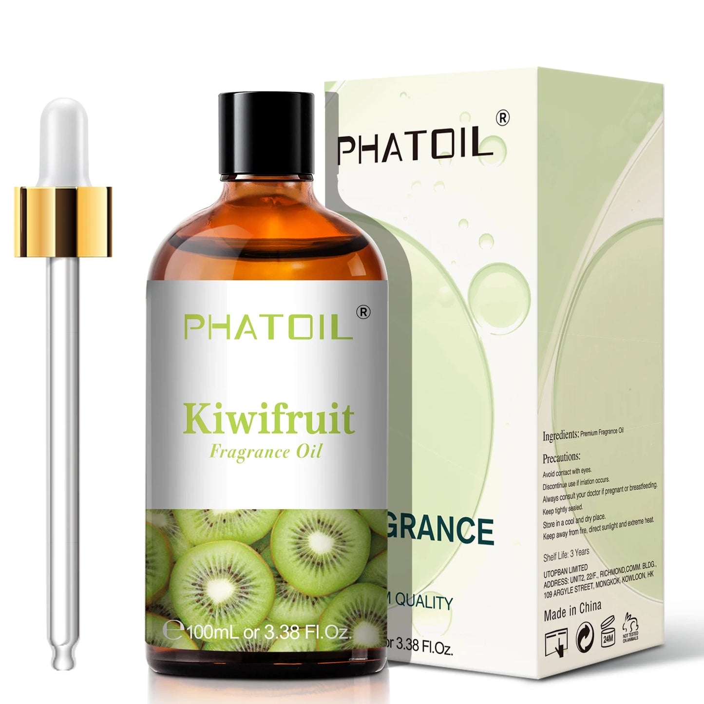 PHATOIL 100ml Fruity Fragrance Oil for Diffuser Candles Making -Coconut & Vanilla Strawberry Lemon Peach Aroma Essential Oils