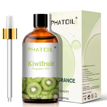 PHATOIL 100ml Fruity Fragrance Oil for Diffuser Candles Making -Coconut & Vanilla Strawberry Lemon Peach Aroma Essential Oils