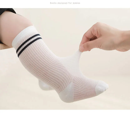 Long Tube Baby Socks Summer Breathable Children'S Socks Soft Cotton Stockings For Baby Socks For Babies