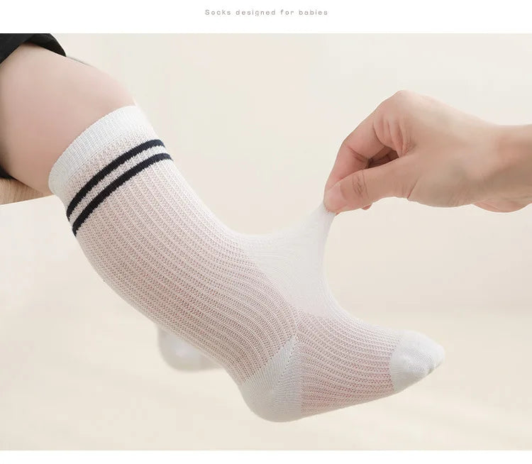 Long Tube Baby Socks Summer Breathable Children'S Socks Soft Cotton Stockings For Baby Socks For Babies