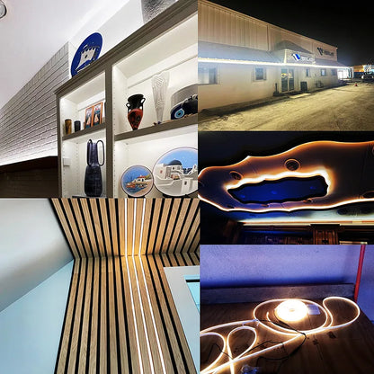 COB LED Strip 220V Switch/Dimmable Power EU Plug 288LEDs/m 3000k 6000k RA90 Outdoor Garden FOB LED Tape Bedroom Kitchen Lighting
