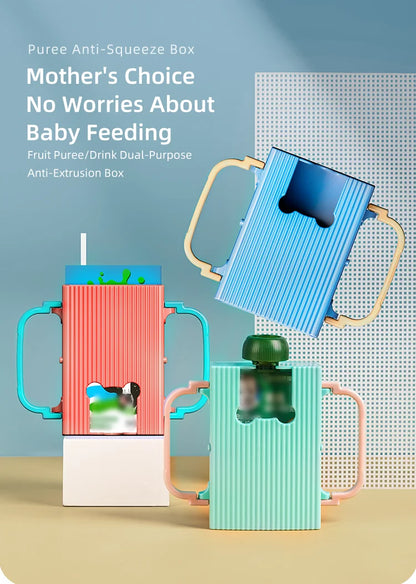 Adjustable Toddler Juice Box Holder - Baby Food and Juice Box Anti-Extrusion Bracket， Milk Carton Cup Holder with Portable
