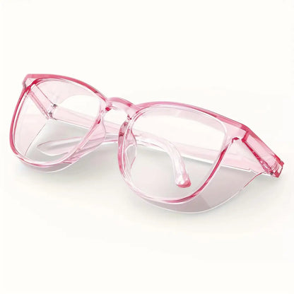 1pc Anti Pollen Safety Glasses Square Anti Fog Blue Light Blocking Glasses with Side Shields for School Daily Life