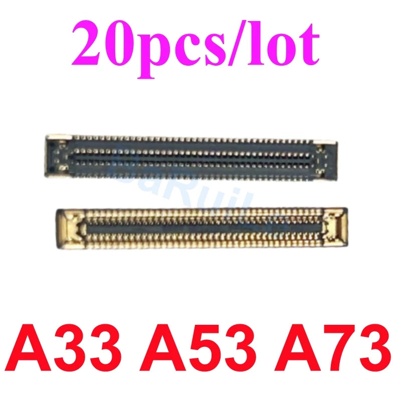 20pcs USB Charging FPC Connector on Mother Board For Samsung  A31 A71 A72 A52 A53 A22 A12 A02S A05 A40 A70 Charger Plug on Board