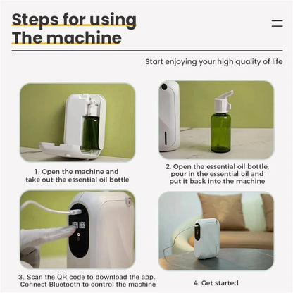 Aroma Diffuser Coverage 200m³ Scent Machine Fragrance Diffuser Essential Oil Diffuser For Home Fragrance Bluetooth APP Control