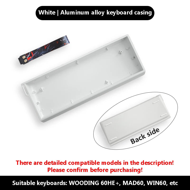 NEW H60 Aluminum Alloy Case Custom CNC Mechanical Keyboard Shell for Wooting MAD60 AULA WIN66 GATERON GT60 Magnetic Keyboard