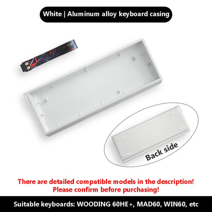 NEW H60 Aluminum Alloy Case Custom CNC Mechanical Keyboard Shell for Wooting MAD60 AULA WIN66 GATERON GT60 Magnetic Keyboard