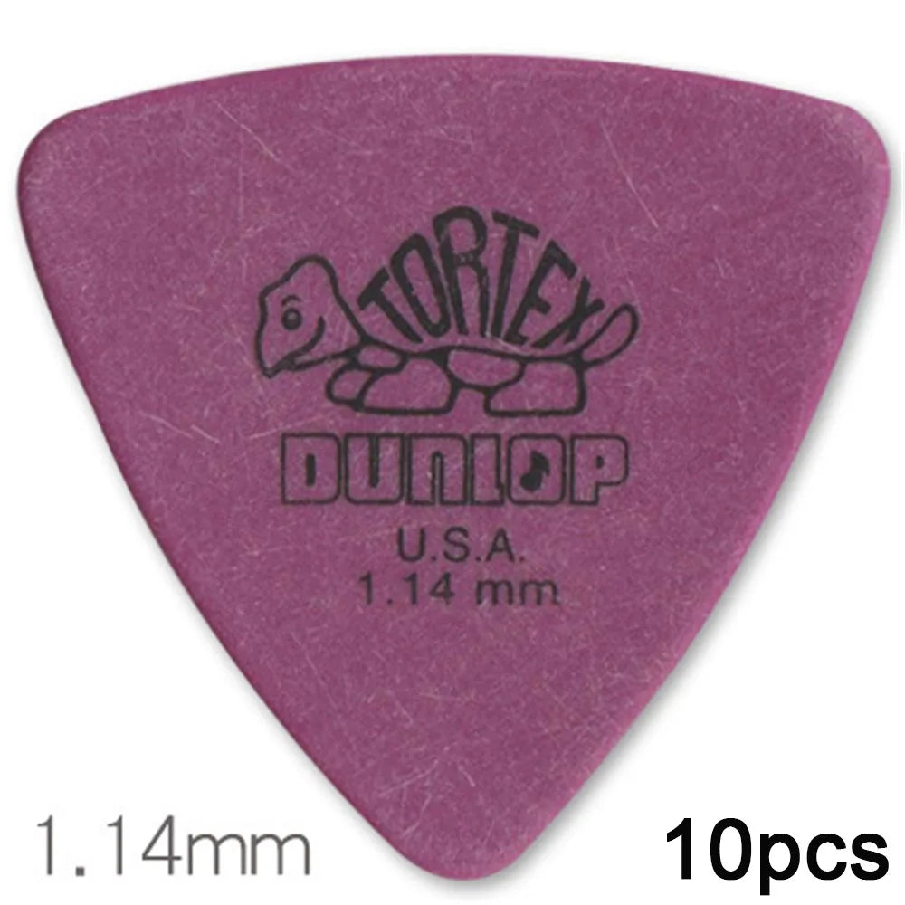 10pcs Delrin Dunlop Guitar Picks 0.5/0.6/0.73/0.88/1.0/1.14MM Anti-slip Style Electric Guitar Picks Triangle Picks