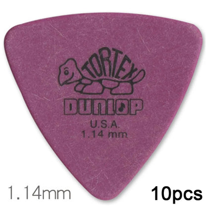 10pcs Delrin Dunlop Guitar Picks 0.5/0.6/0.73/0.88/1.0/1.14MM Anti-slip Style Electric Guitar Picks Triangle Picks