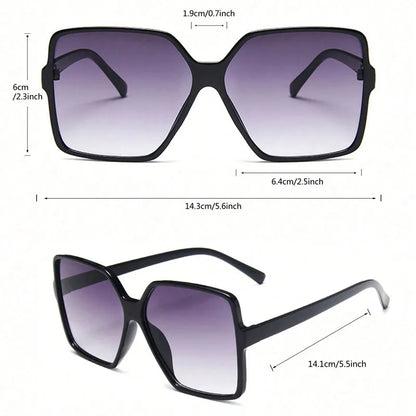 1/3/4/5pcs Fashion Oversize Square Sunglasses Women Luxury Brand Personlity Gradient Sun Glasses Female Outdoor Shades Oculos