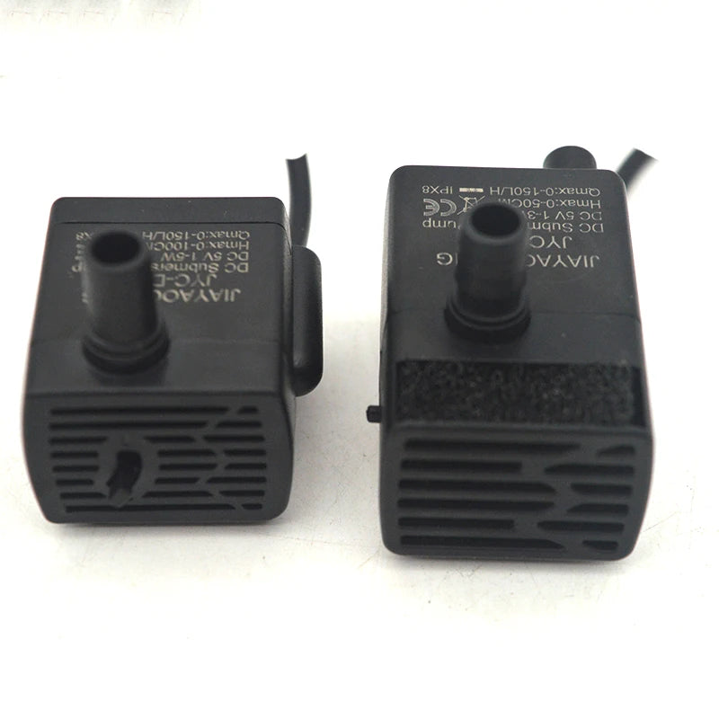 Ultra Quiet USB Aquarium Fish Tank Filtration Pump Mini Pet Fountain Submersible Adjustable Flow Water Circulation Pump 5V 5W