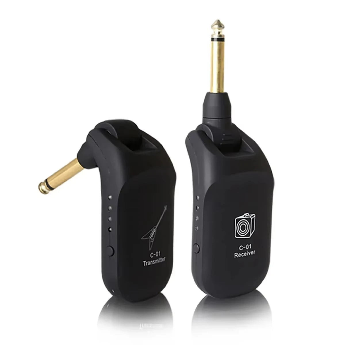 Miwayer A8 Wireless Guitar System Built in 4 Channels Wireless Guitar Transmitter Receiver for Electric Guitar Bass Violin