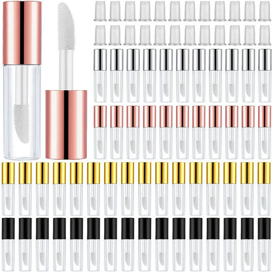 1.2ml Mini Lip Gloss Tubes with Wand Empty Travel Bottle Refillable Lip Gloss Containers Lip Balm DIY Lipstick Cosmetics